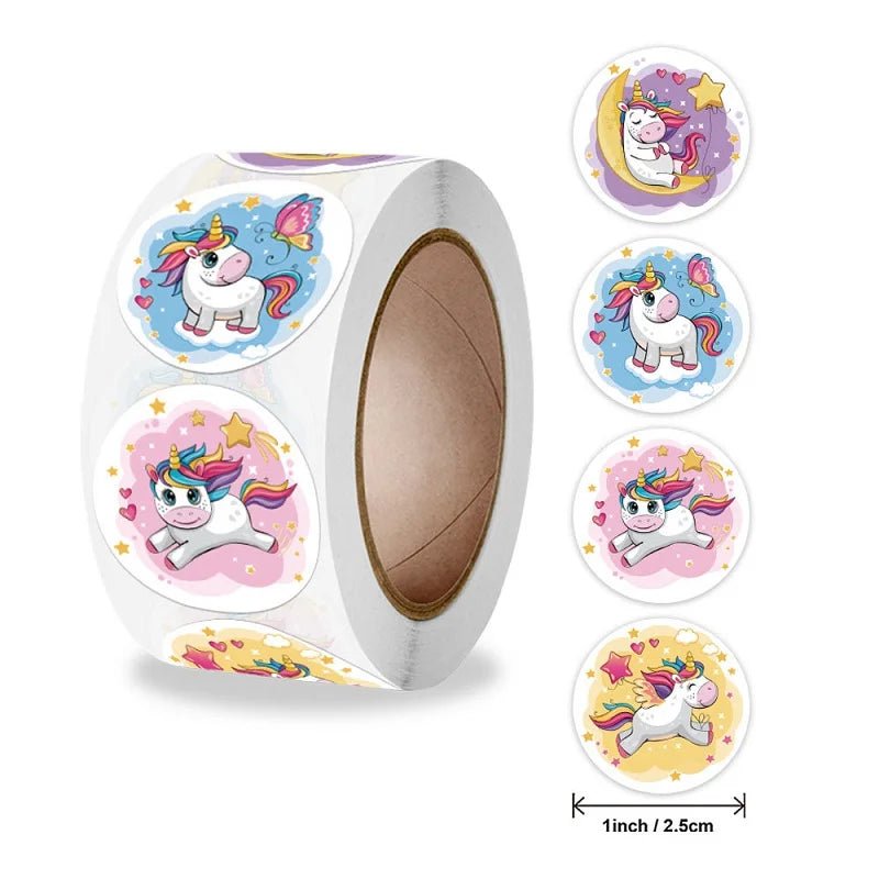 100-500pc Stickers For Children Kids Rolling Animal Roll Stickers Small Cute Toy Game Sticker Diy Gift Sealing Label Decoration - StarJam