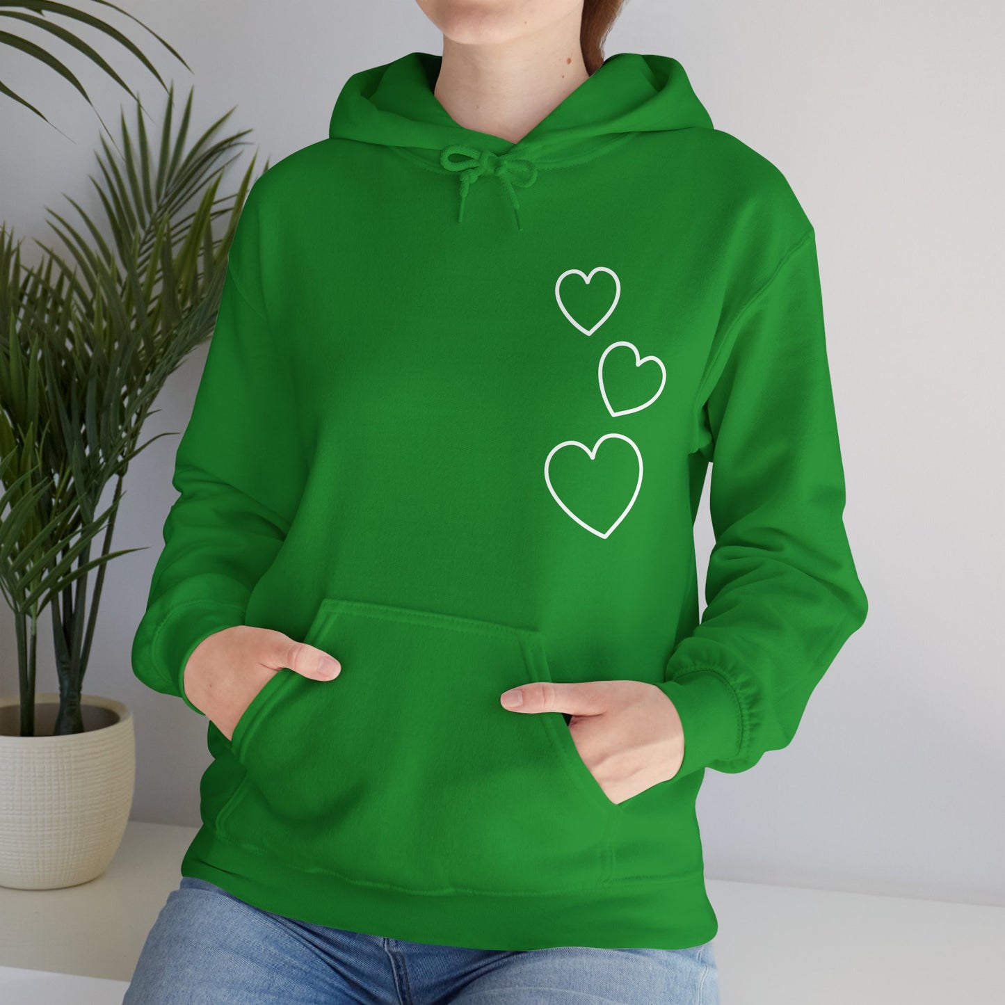 White Hearts Hoodie
