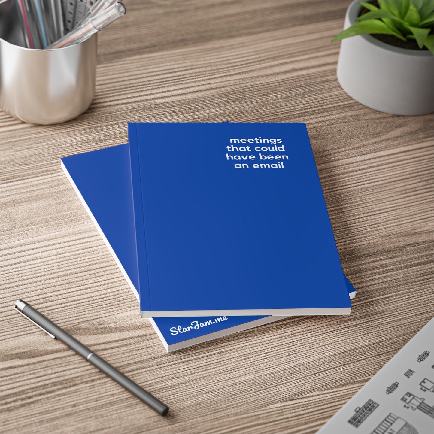 Meetings That Could Be An Email - Naughty Pads - Blue A5 Soft Cover Journal