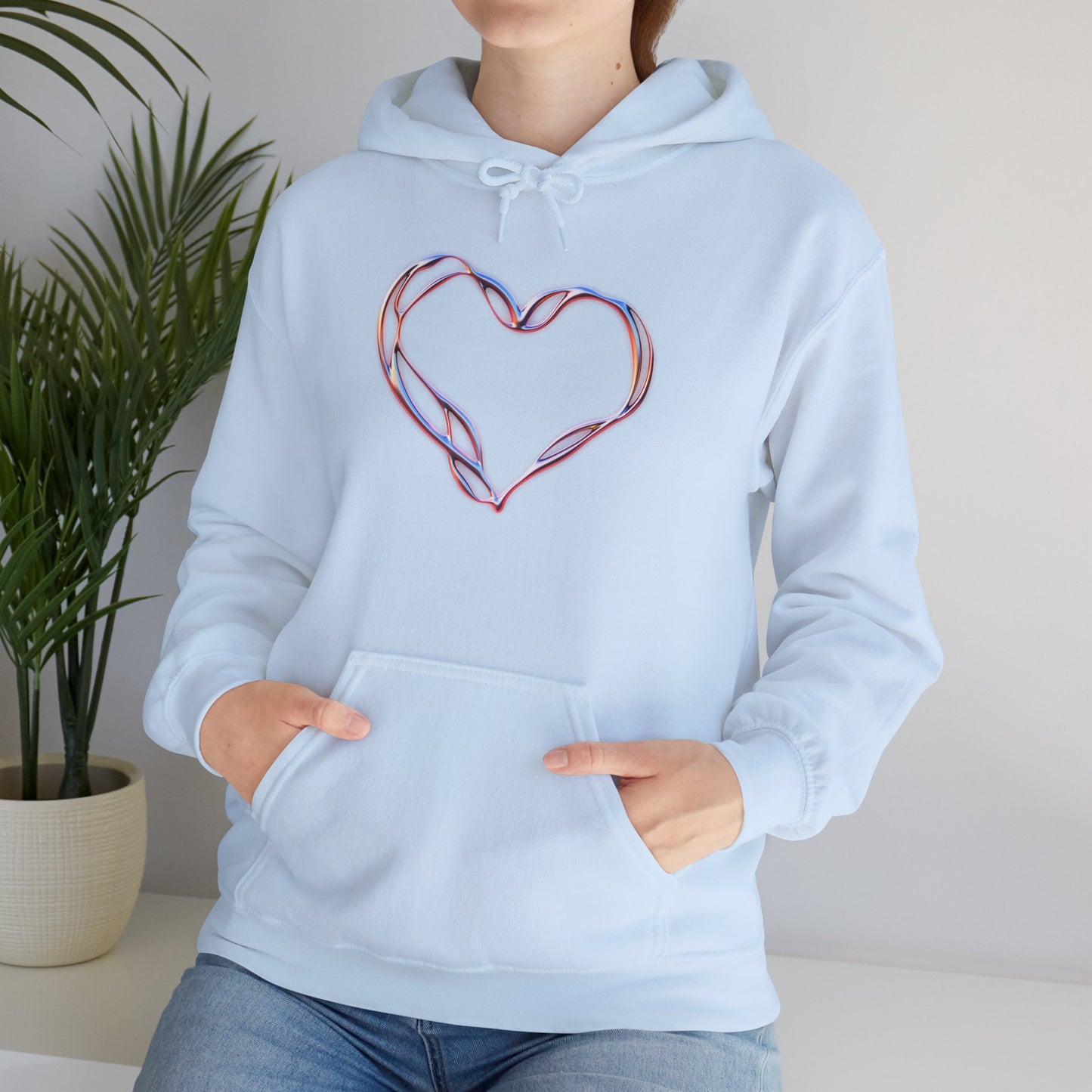 Liquid Metal Heart Hoodie
