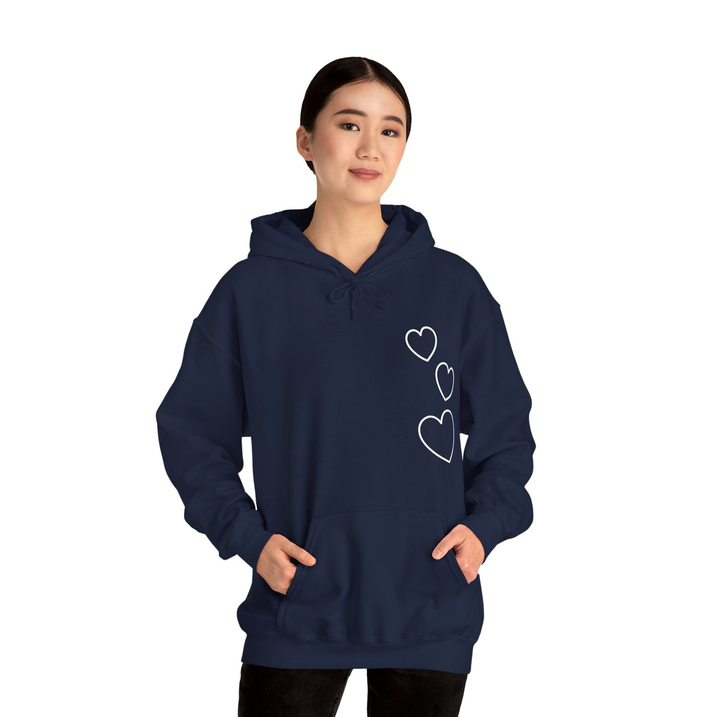 White Hearts Hoodie