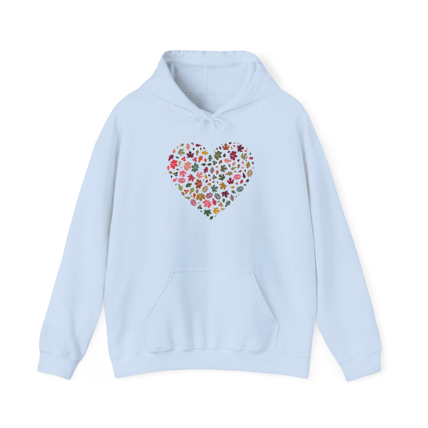 Pretty Leaf Print Hearts Hoodie