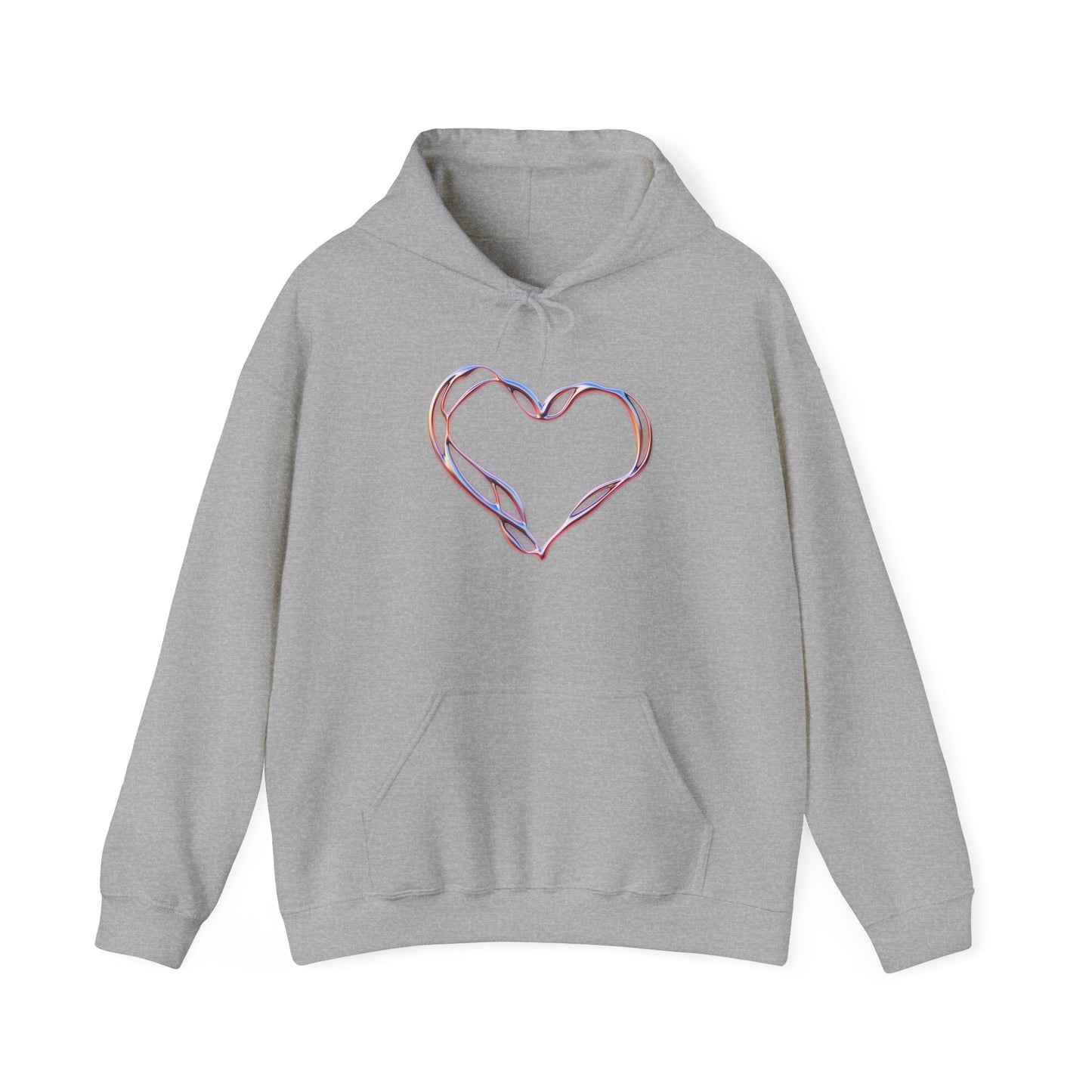 Liquid Metal Heart Hoodie
