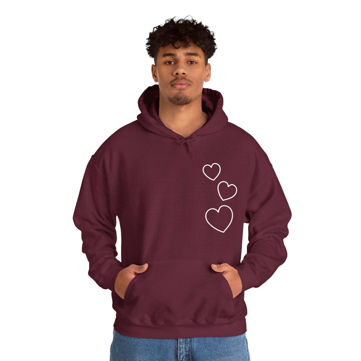 White Hearts Hoodie