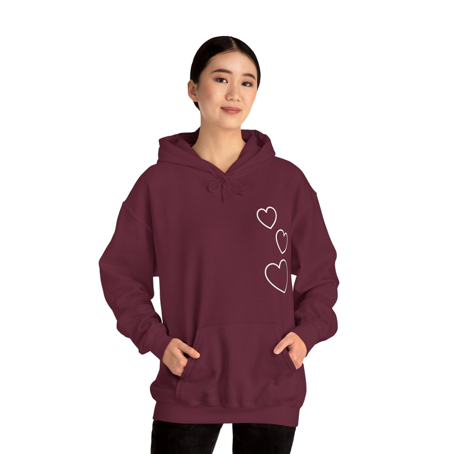 White Hearts Hoodie