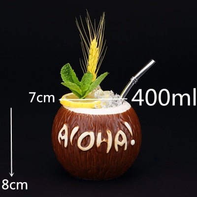 450ml Ceramic Tiki Mug Creative Porcelain Beer Wine Mug Cup Bar Tool - StarJam Gifts