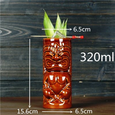 450ml Ceramic Tiki Mug Creative Porcelain Beer Wine Mug Cup Bar Tool - StarJam Gifts