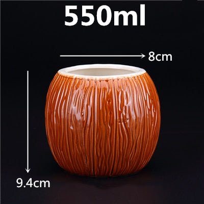 450ml Ceramic Tiki Mug Creative Porcelain Beer Wine Mug Cup Bar Tool - StarJam Gifts