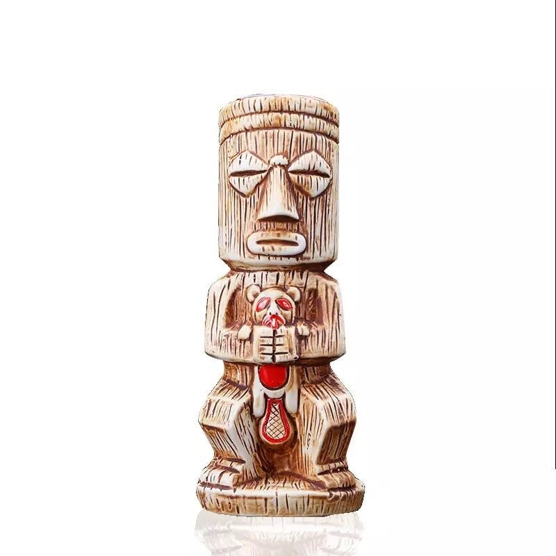 450ml Ceramic Tiki Mug Creative Porcelain Beer Wine Mug Cup Bar Tool - StarJam Gifts