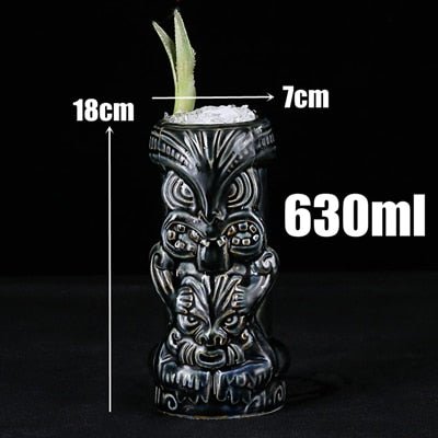 450ml Ceramic Tiki Mug Creative Porcelain Beer Wine Mug Cup Bar Tool - StarJam Gifts