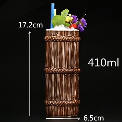 450ml Ceramic Tiki Mug Creative Porcelain Beer Wine Mug Cup Bar Tool - StarJam Gifts