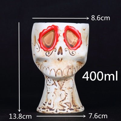 450ml Ceramic Tiki Mug Creative Porcelain Beer Wine Mug Cup Bar Tool - StarJam Gifts