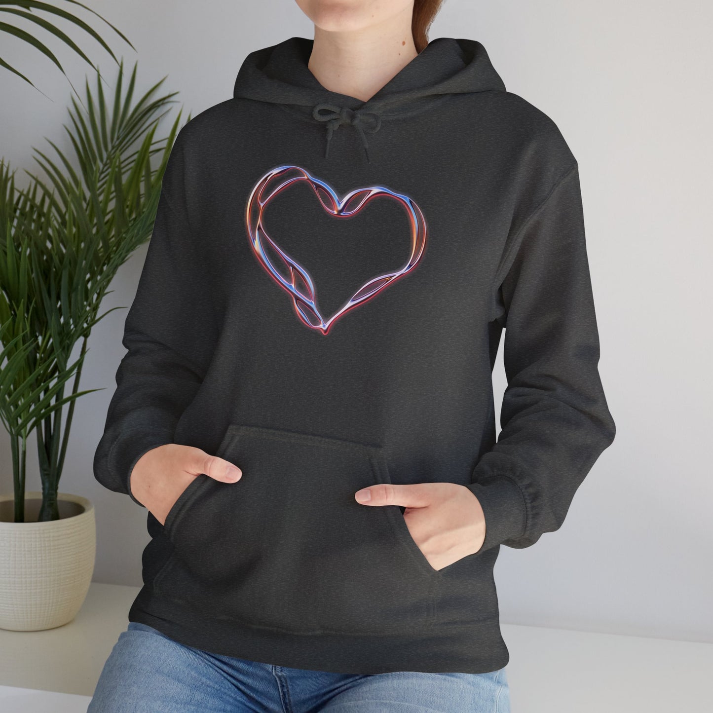 Liquid Metal Heart Hoodie