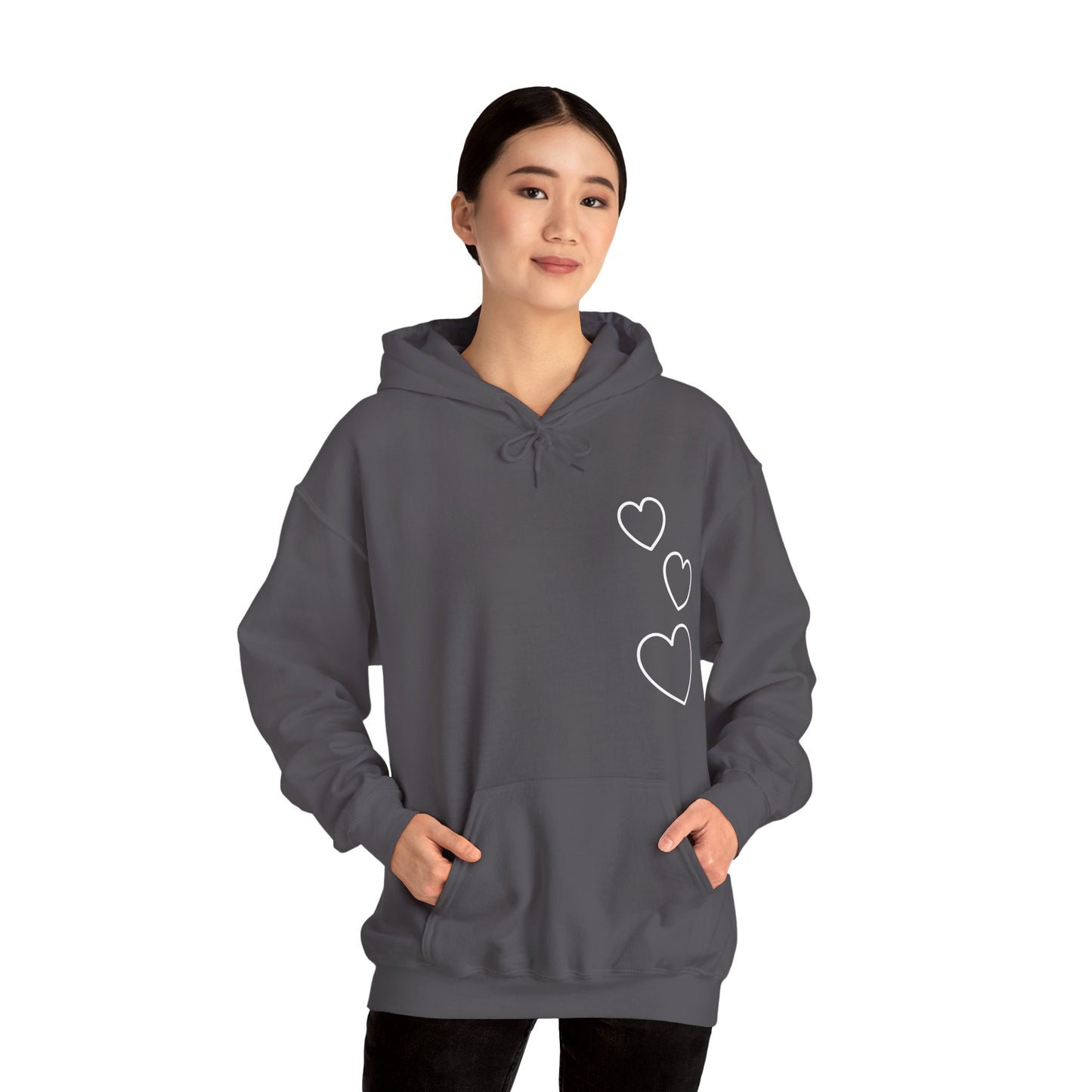 White Hearts Hoodie