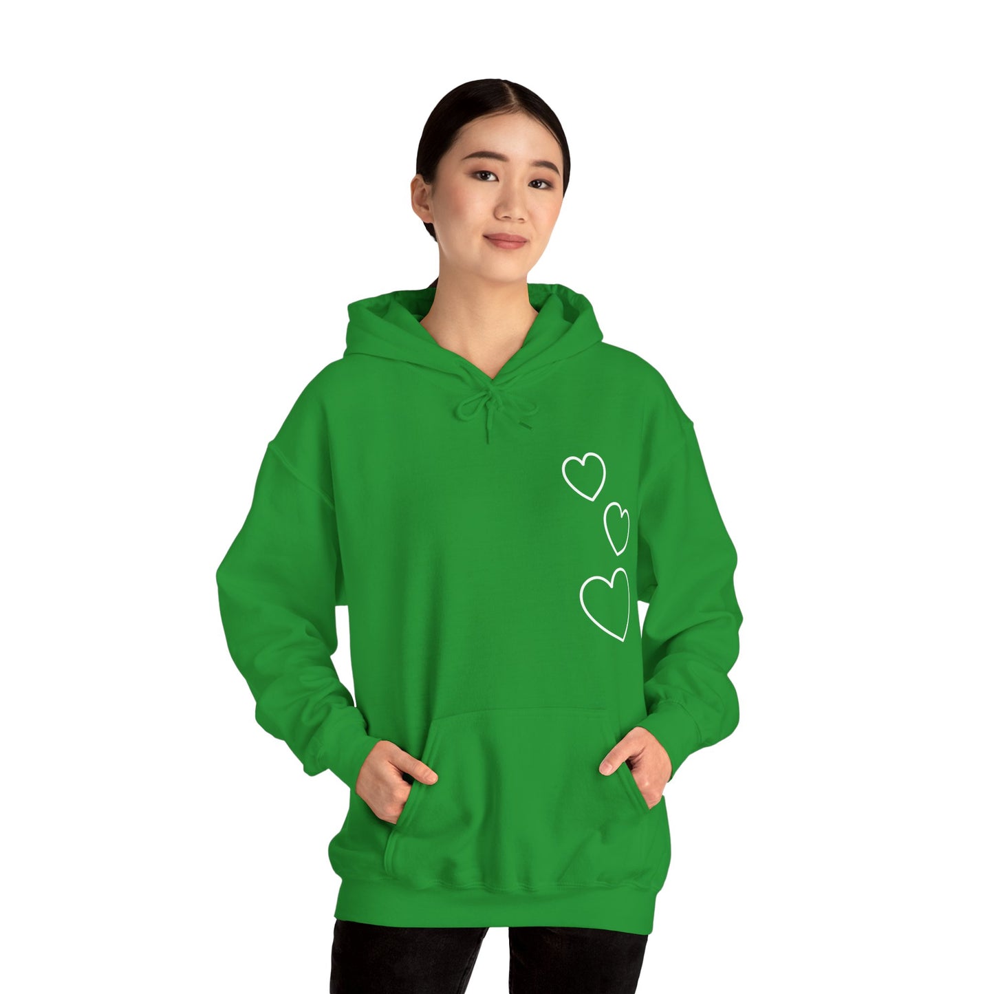 White Hearts Hoodie