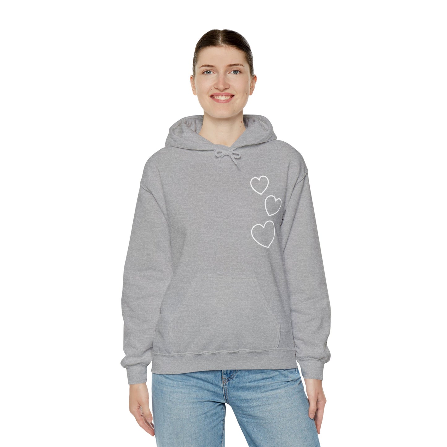 White Hearts Hoodie