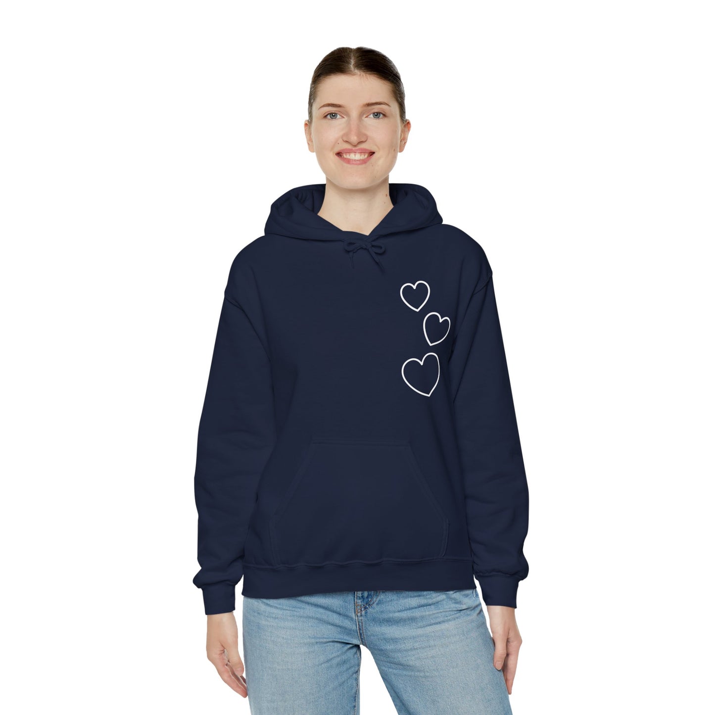 White Hearts Hoodie