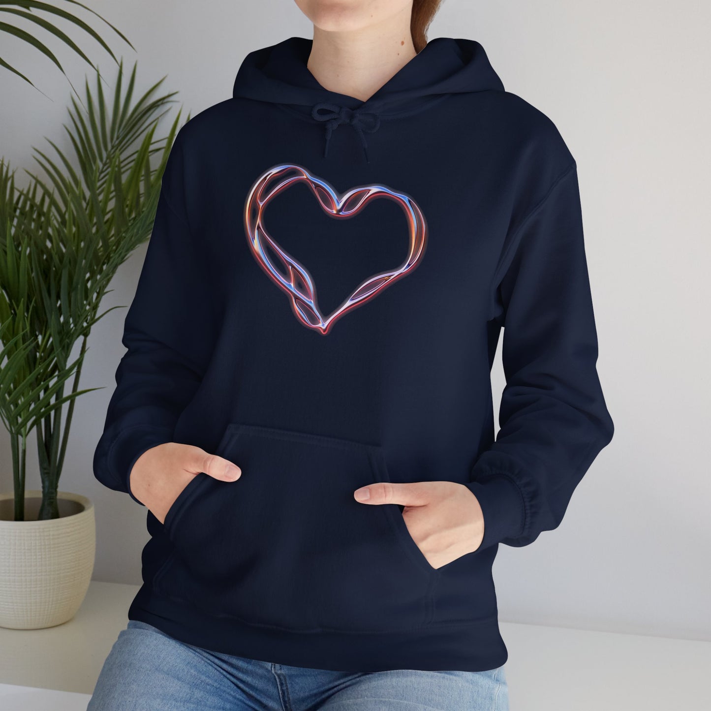 Liquid Metal Heart Hoodie