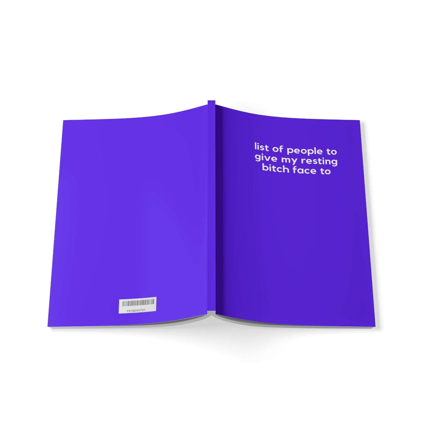 Resting Bitch Face- Naughty Pads - Blue A5 Soft Cover Journal