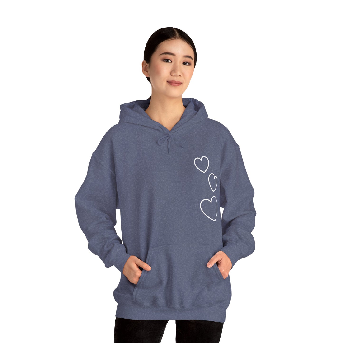 White Hearts Hoodie