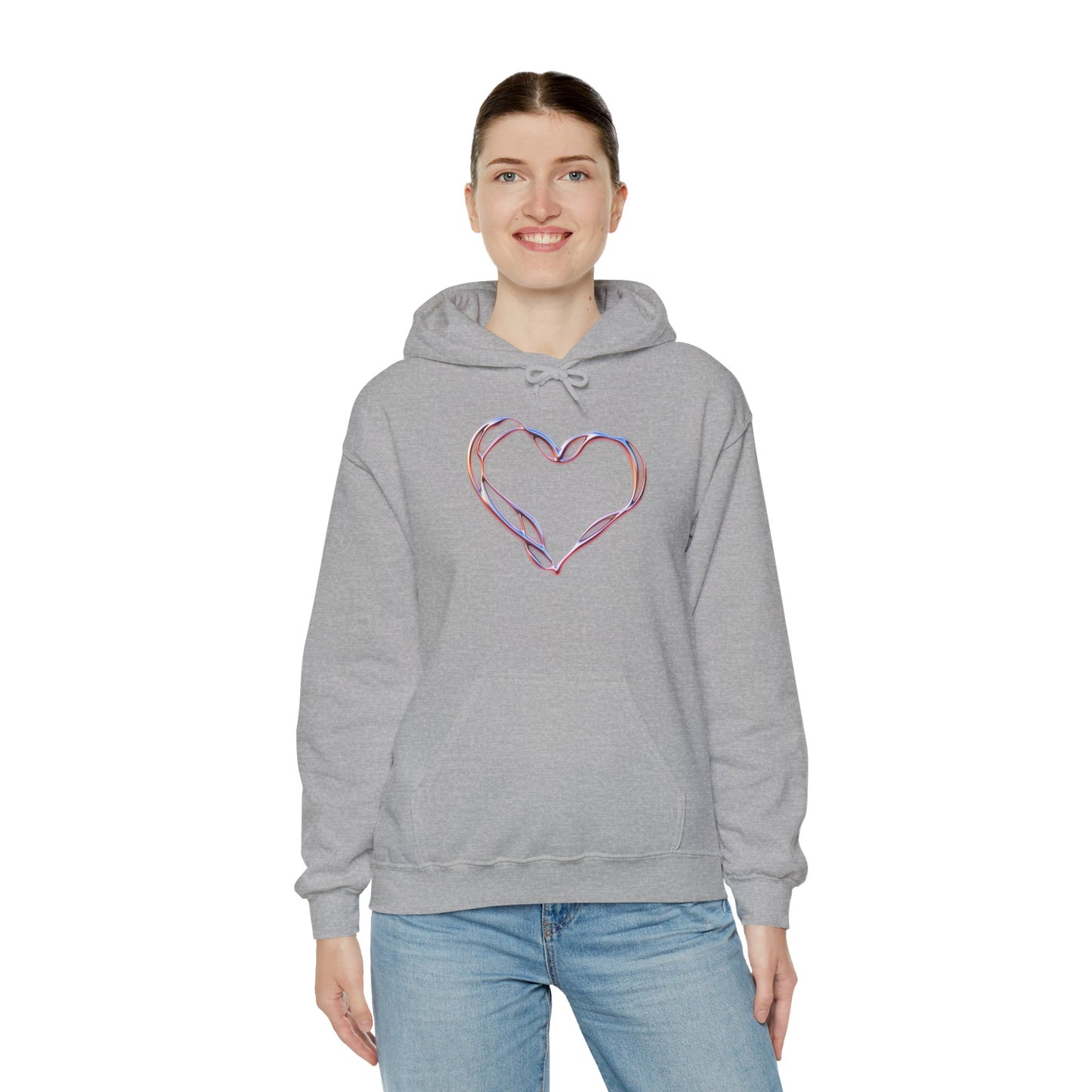 Liquid Metal Heart Hoodie