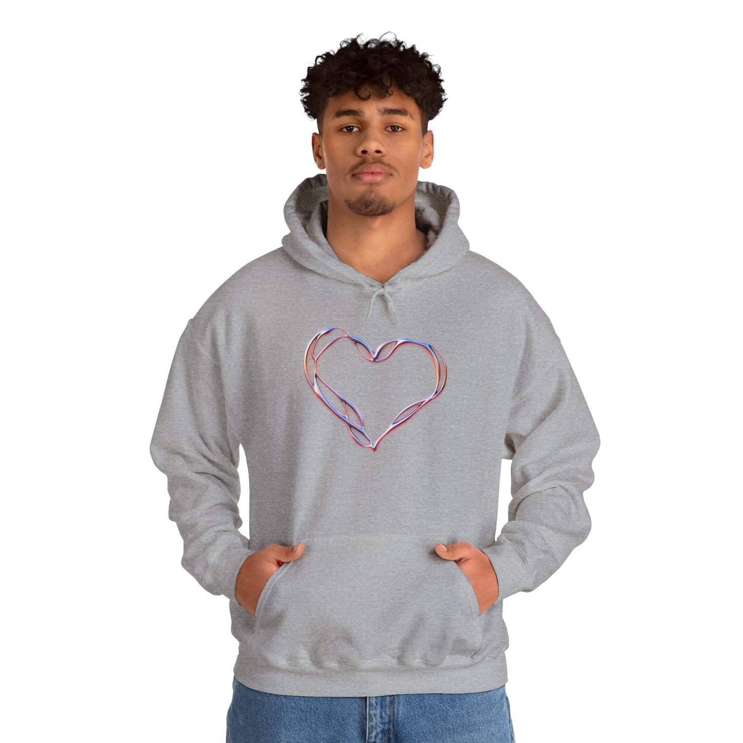 Liquid Metal Heart Hoodie