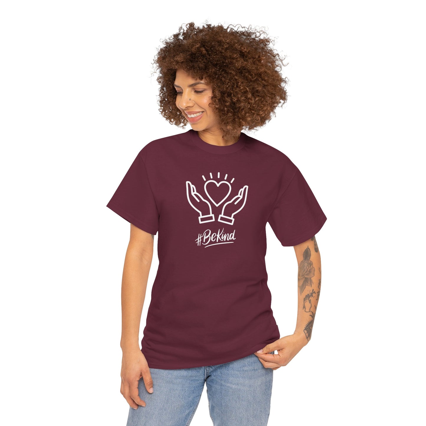 Motivational T-Shirt - #BeKind | Positive Vibes | Unisex Cotton Tee