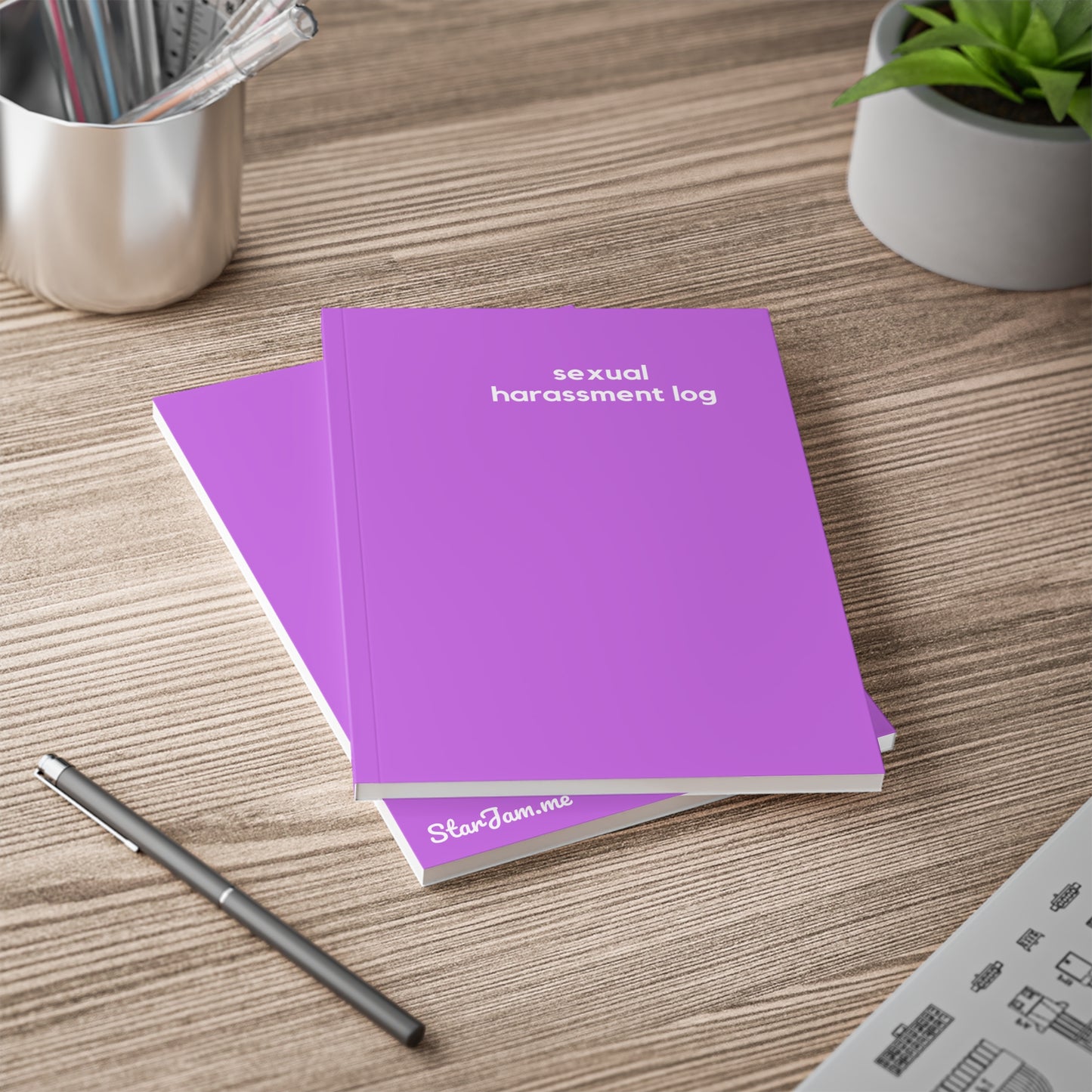 Sexual Harassment Log - Naughty Pads - Purple A5 Soft Cover Journal