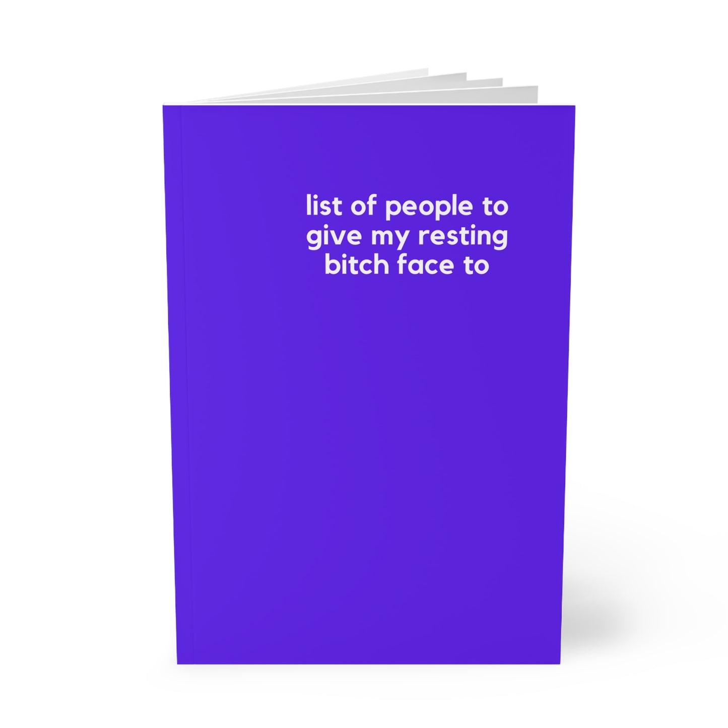 Resting Bitch Face- Naughty Pads - Blue A5 Soft Cover Journal