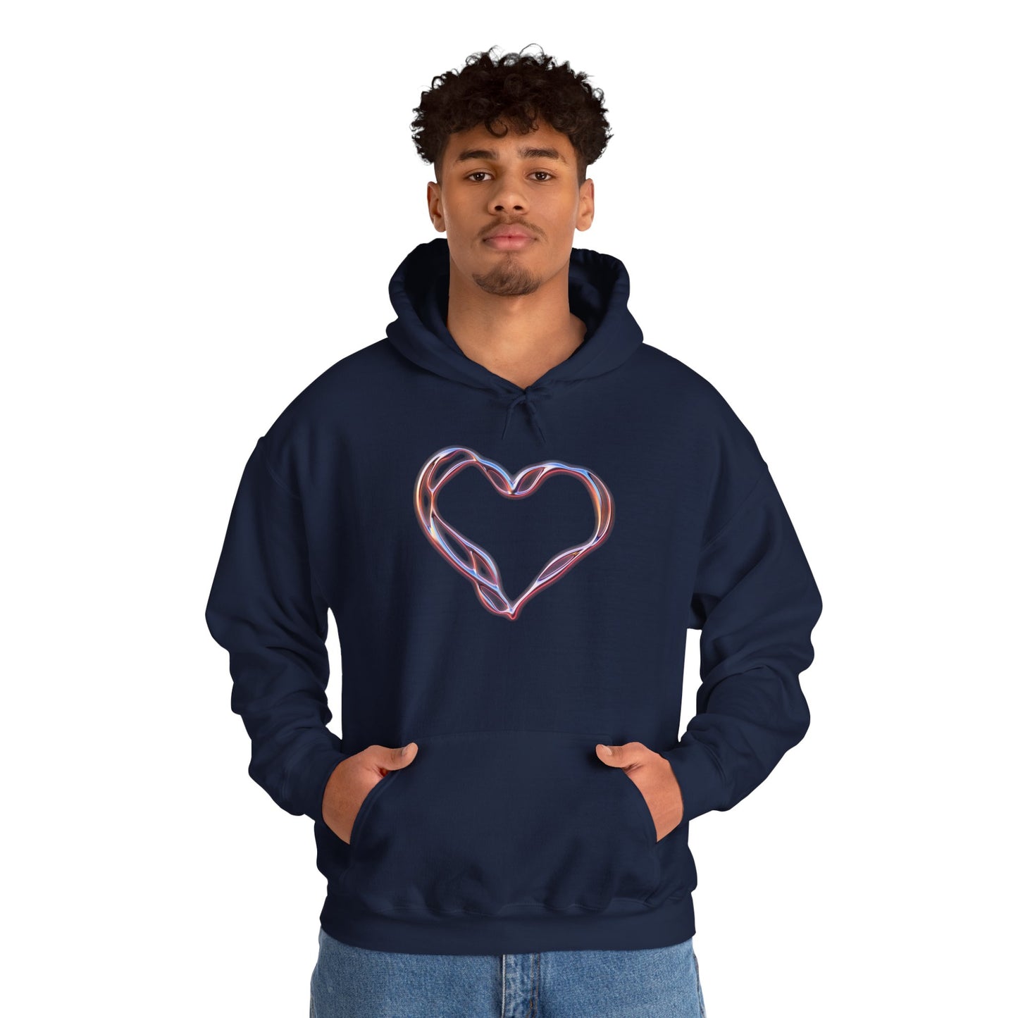 Liquid Metal Heart Hoodie
