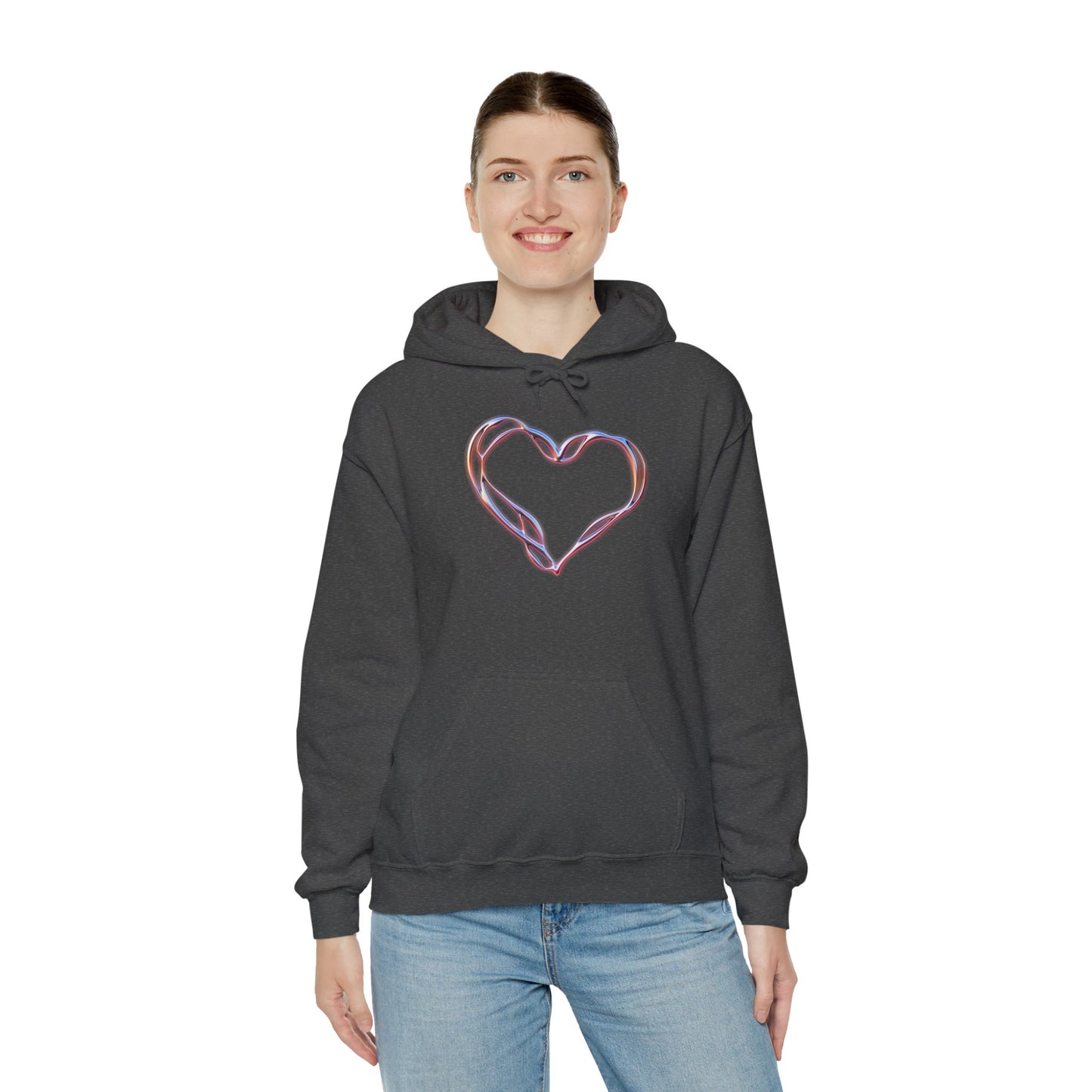 Liquid Metal Heart Hoodie