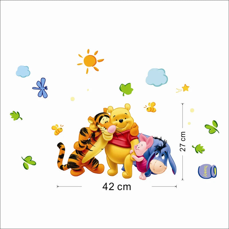 Winnie The Pooh With His Friends Wall Stickers Mural