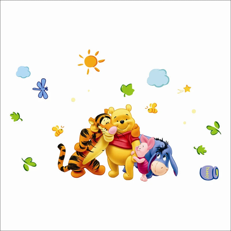 Winnie The Pooh With His Friends Wall Stickers Mural