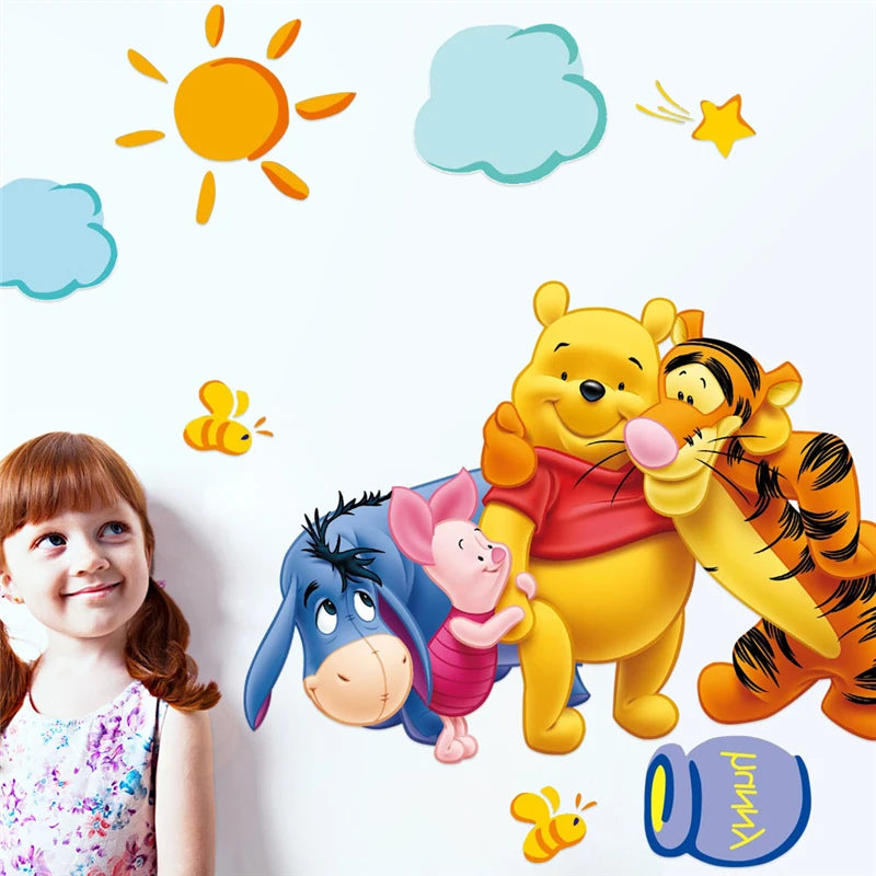 Winnie The Pooh With His Friends Wall Stickers Mural