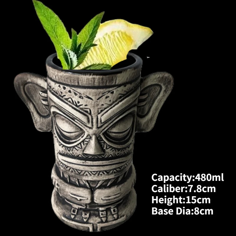 Ceramic Tiki Party Mugs