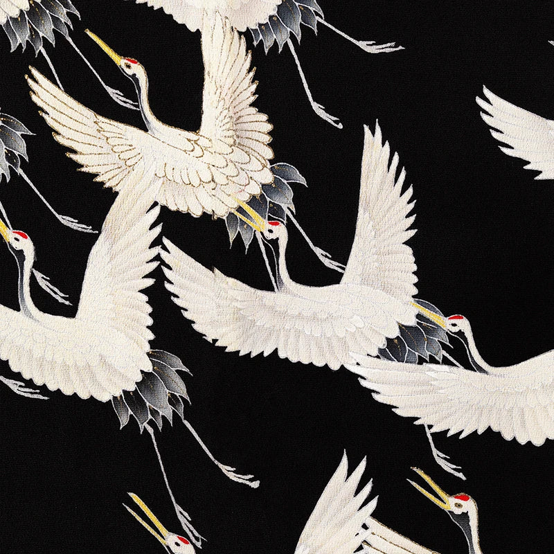 Red Crane Hokusai Eclectic Gallery Wall Art Prints Blue