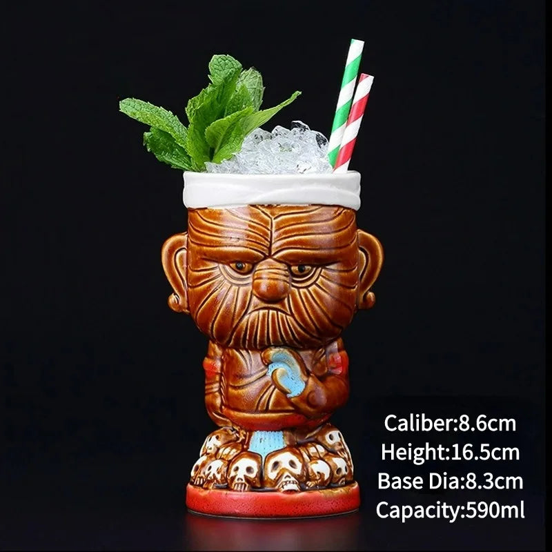 Ceramic Tiki Party Mugs
