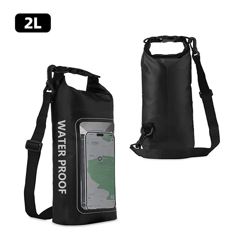 2L Fashionable Waterproof Beach & Swimming Bag with Touch Screen Phone Holder