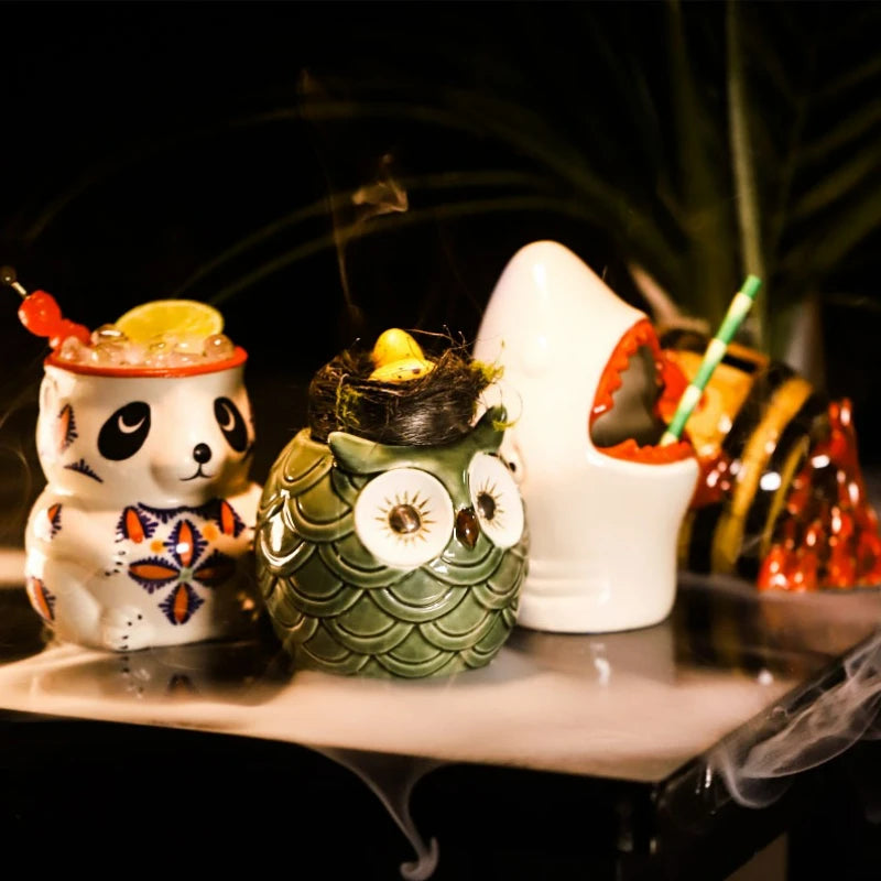 Ceramic Tiki Party Mugs