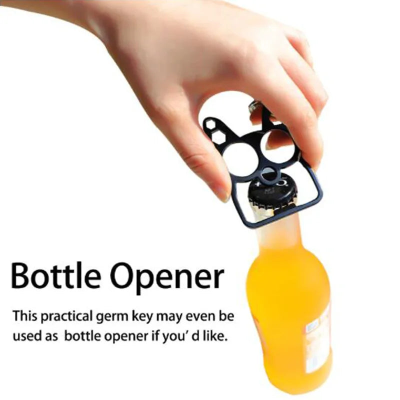 Multifunctional Cute Cat Keychain Tool – Bottle Opener, Screwdriver, and Outdoor Gadget