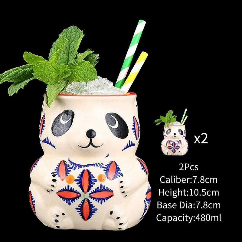 Ceramic Tiki Party Mugs