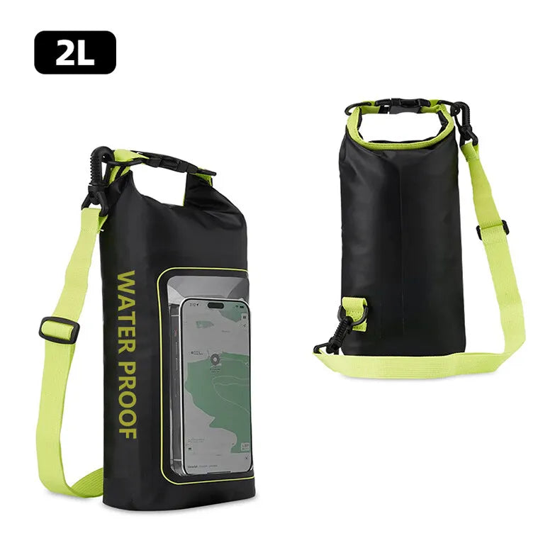 2L Fashionable Waterproof Beach & Swimming Bag with Touch Screen Phone Holder