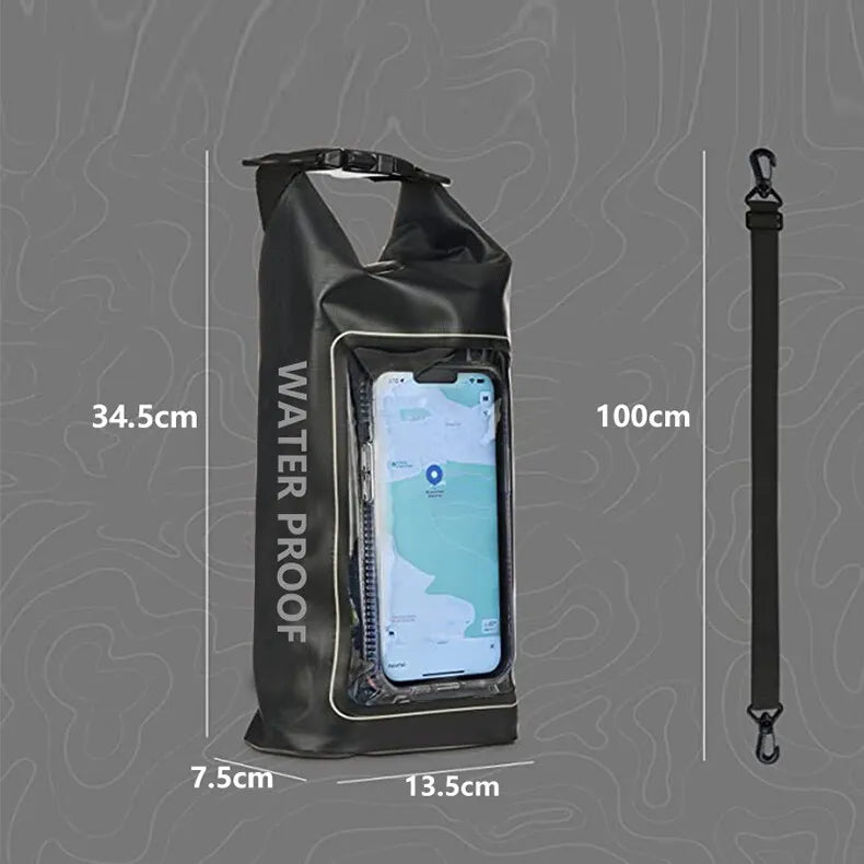 2L Fashionable Waterproof Beach & Swimming Bag with Touch Screen Phone Holder