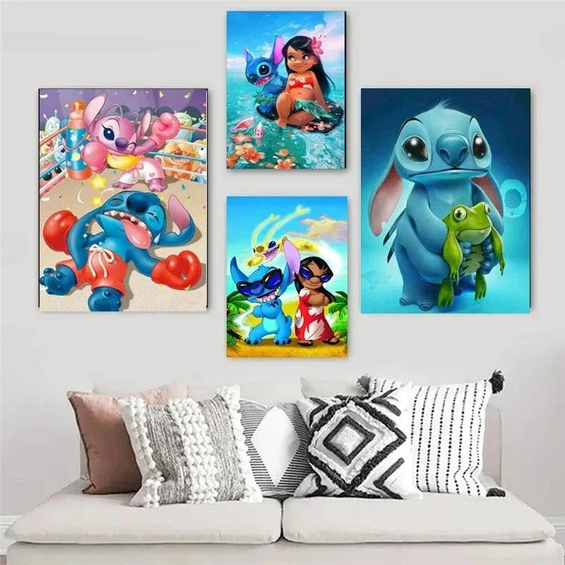 Disney Anime Lilo & Stitch Canvas Painting Wall Art