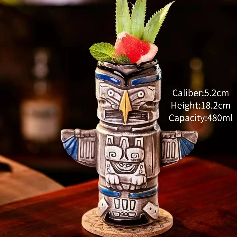 Ceramic Tiki Party Mugs