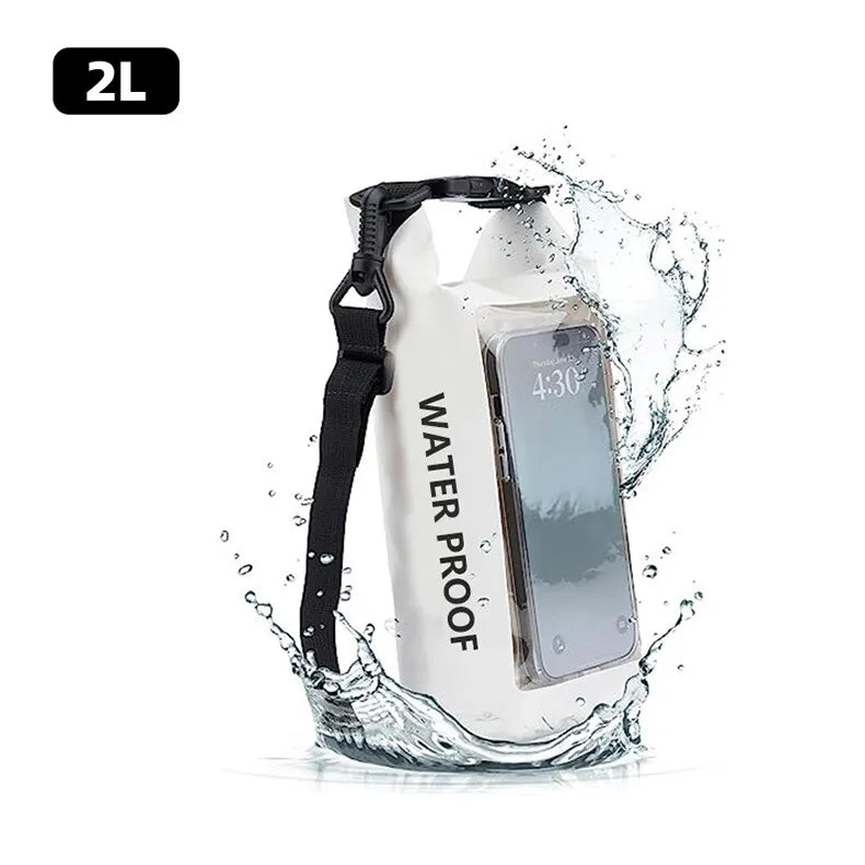 2L Fashionable Waterproof Beach & Swimming Bag with Touch Screen Phone Holder