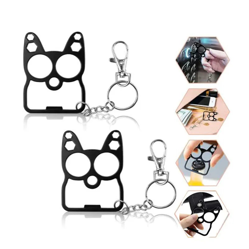 Multifunctional Cute Cat Keychain Tool – Bottle Opener, Screwdriver, and Outdoor Gadget