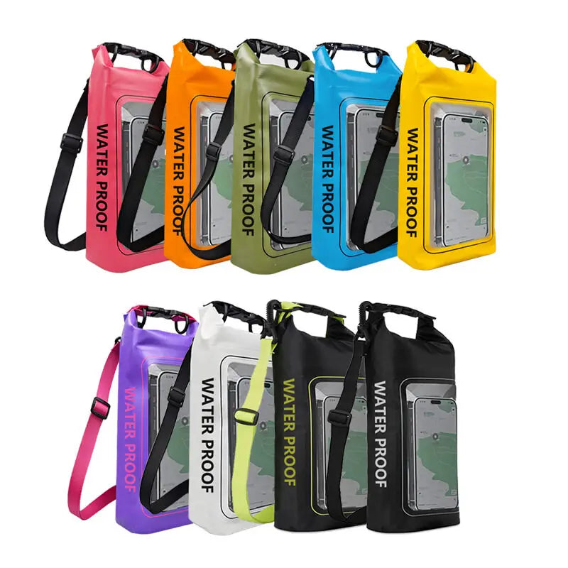 2L Fashionable Waterproof Beach & Swimming Bag with Touch Screen Phone Holder