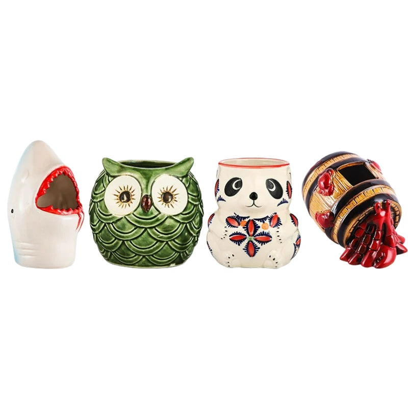 Ceramic Tiki Party Mugs