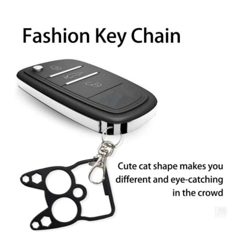 Multifunctional Cute Cat Keychain Tool – Bottle Opener, Screwdriver, and Outdoor Gadget